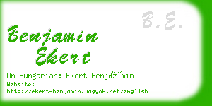 benjamin ekert business card